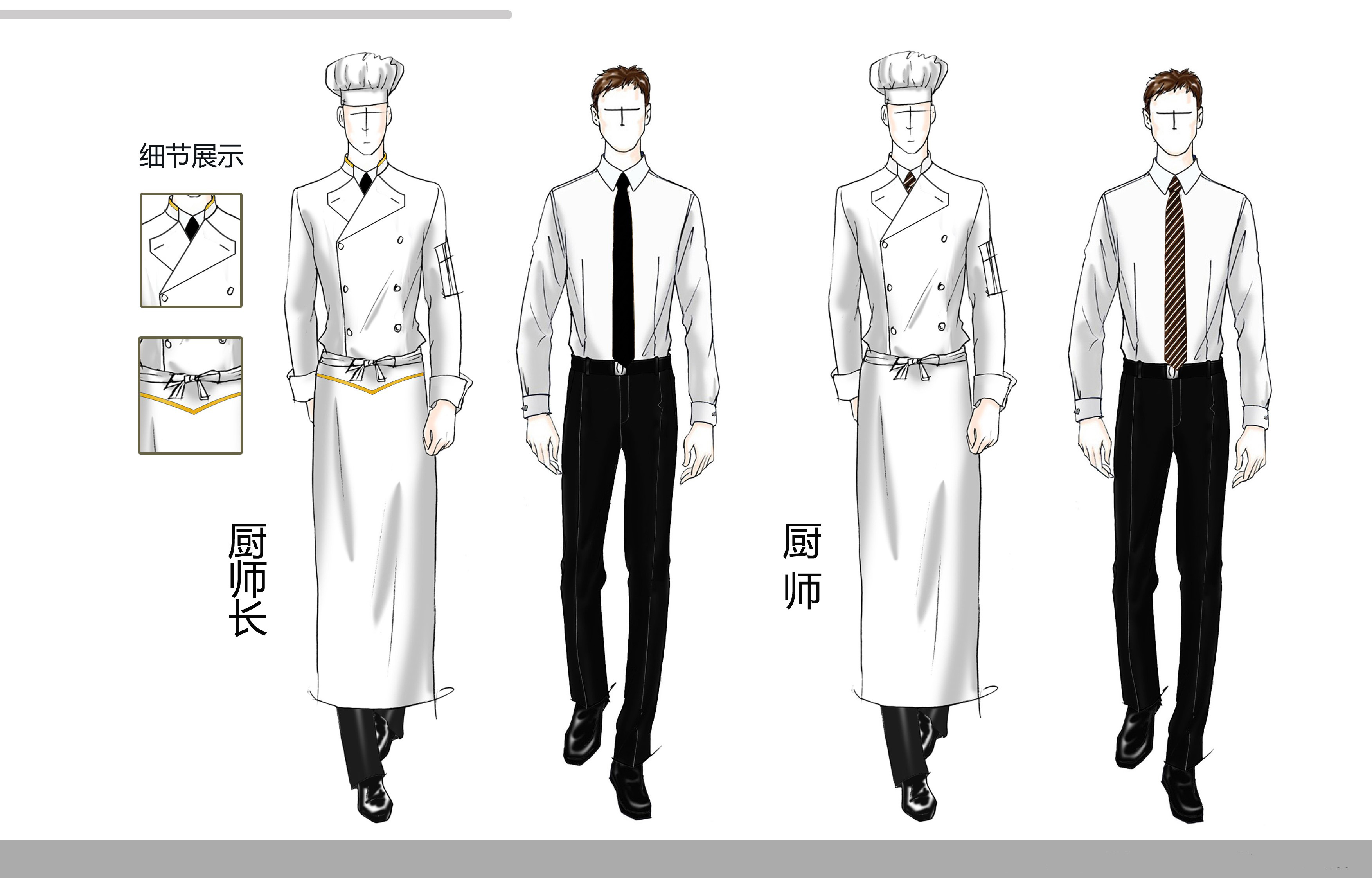 酒店廚師工作服細(xì)節(jié)展示